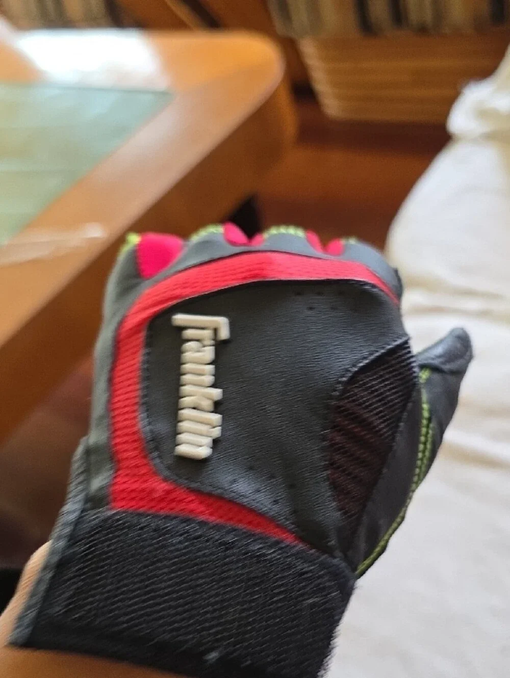 Franklin Sports Shok-Sorb Neo Batting Glove Black/Red/Yellow Adult Small